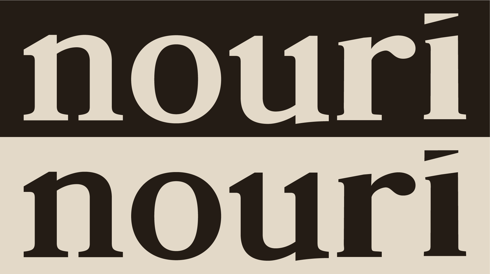 nouri wordmark both colourways